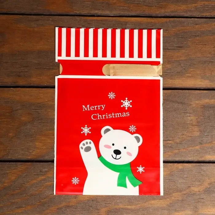 Пакет полиэтиленовый подарочный «Белый медведь», с завязками, 14.5×22.5 см Пакет полиэтиленовый подарочный «Белый медведь», с завязками, 14.5×22.5 см