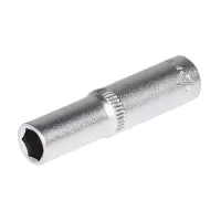 Головка торцевая 1/4"DR шестигранная 7мм, L=50мм пласт.подвес