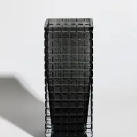Ваза для цветов &laquo;Валери&raquo;, кубики, 24.5&times;10 см, стекло, серая