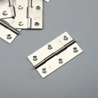 Петля для шкатулки металл с прямыми углами серебро  набор 6 шт 3,7х6,7 см