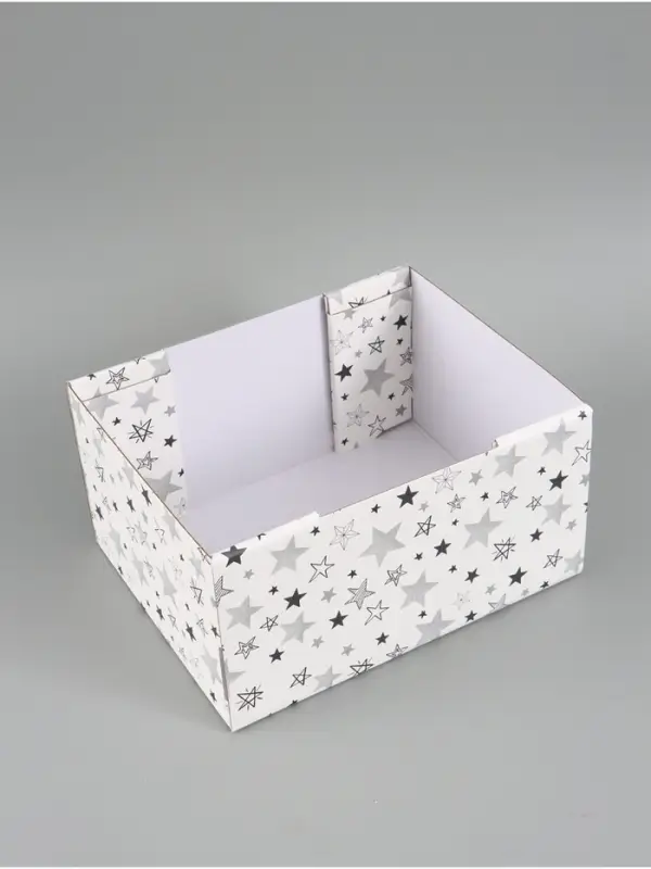 Коробка складная &laquo;Серые звёзды&raquo;, 31 х 25,6 х 16 см