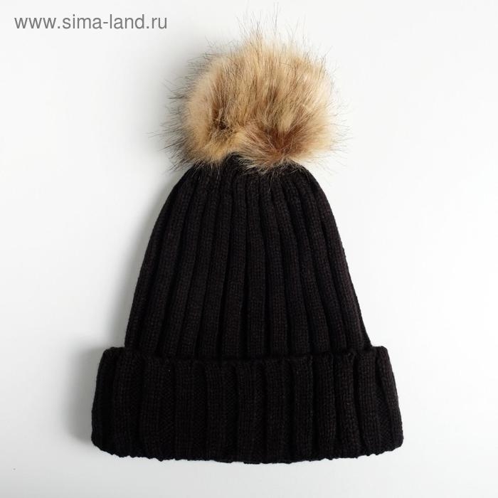 Шапка с помпоном Шапка с помпоном "F*cking холод", унисекс