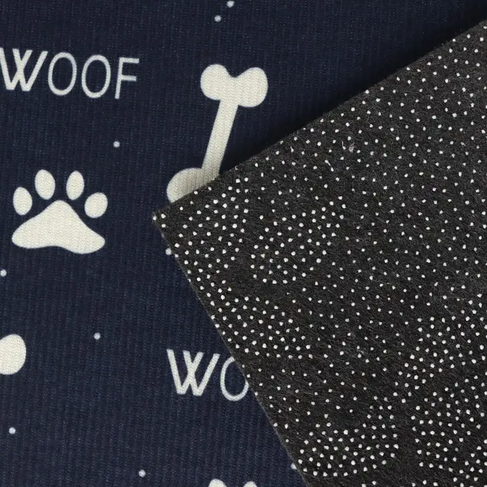 Коврик придверный Доляна &laquo;Корги&raquo;, влаговпитывающий, без окантовки, 39&times;59 см, чёрный