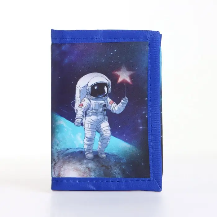 Кошелёк детский &laquo;Космос&raquo;, на липучке, Выбражулька, синий