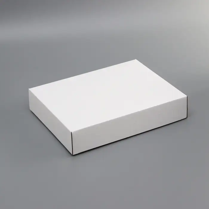 Коробка сборная, без печати, крышка - дно &laquo;белая&raquo; без окна 30.5&times;24&times;6.1 см