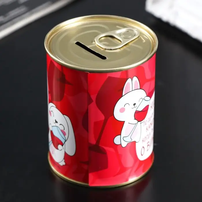 Копилка для денег &laquo;Банка. За деньги нельзя купить счастье&raquo;, металл