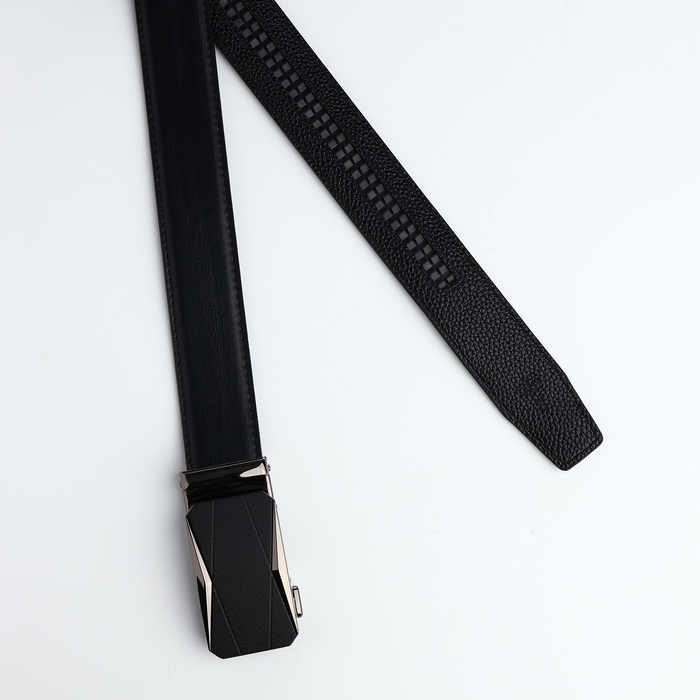 Ремень мужской, ширина 3,6 см, винт, пряжка автомат, цвет чёрный Ремень мужской, ширина 3,6 см, винт, пряжка автомат, цвет чёрный