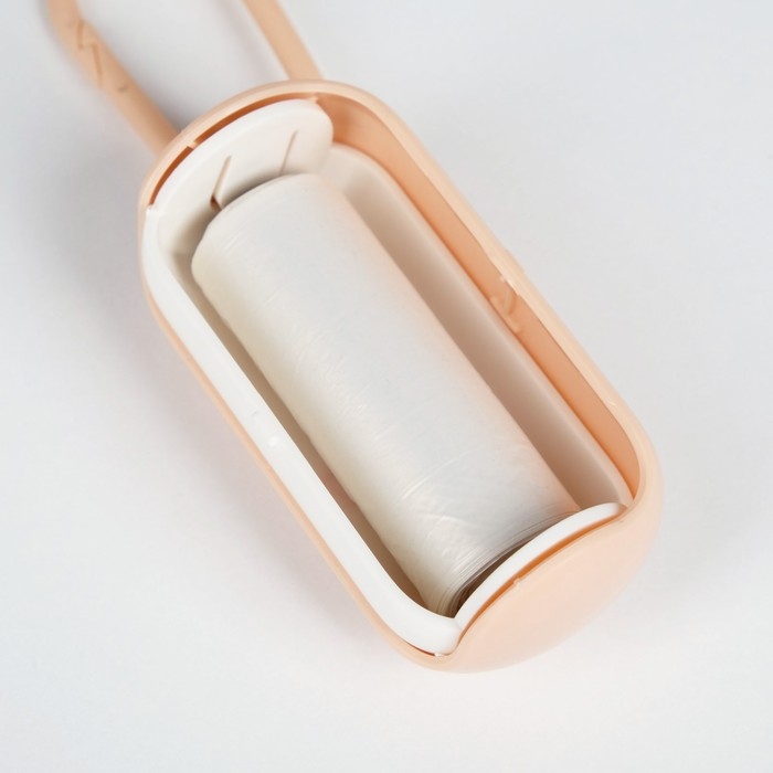 Контейнер-раздвижной с мешками для уборки (рулон 15 пакетов 29х21 см), бело-розовый Контейнер-раздвижной с мешками для уборки (рулон 15 пакетов 29х21 см), бело-розовый