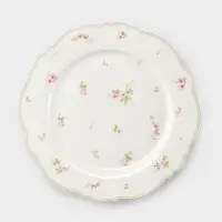 Тарелка WY Spring flowers, d=26.5 см, фарфор, белая