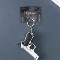 Фонарик - лазер брелок для ключей на кольце &laquo;Пистолет&raquo;, 2 режима, 7&times;5&times;1.7 см