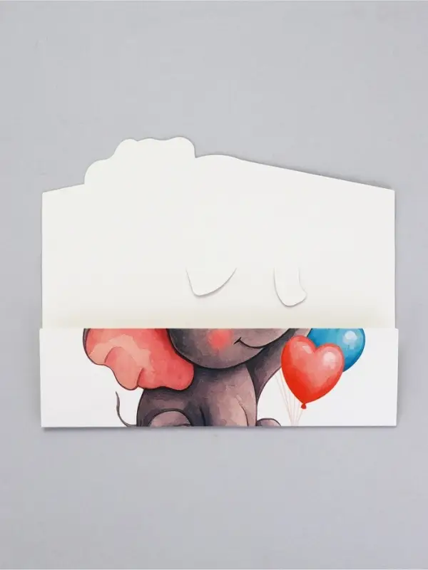 Конверт для денег формовой &laquo;Слоник&raquo;, 17.5&times;10 см