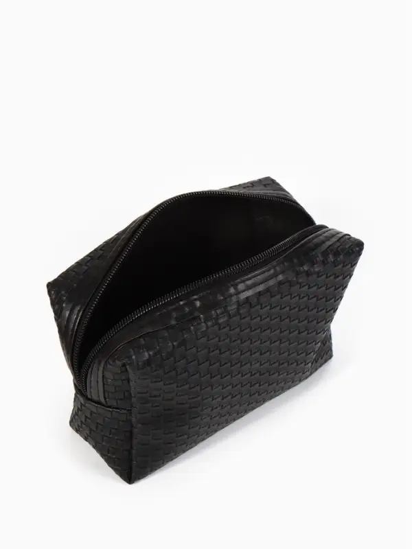 Косметичка дор Плетенка, 16*5*10, отдел на молнии, черный