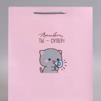 Пакет подарочный ламинированный &laquo;Ты супер&raquo;, 26&times;12&times;32 см