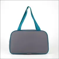 Сумка для обуви TEXTURA, на молнии, наружный карман, размер 33&times;10&times;20 см, бирюзовая