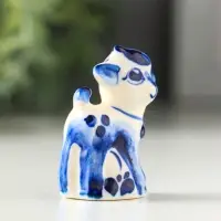 Фигурка фарфор &laquo;Козлик Пупс&raquo;, 4 см, гжель