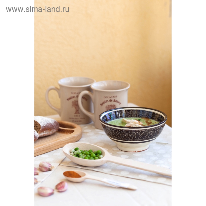 Коса Риштанская Керамика  Коса Риштанская Керамика "Узоры" 15 см, малая, коричневая