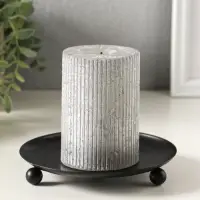 Подсвечник "Чашка на шариках" 14 см, черный