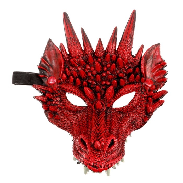 Маска Дракон, красный 21х30 Маска Дракон, красный 21х30