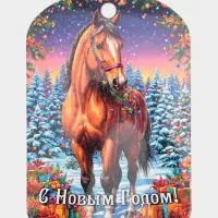 Доска разделочная сувенирная Дарим Красиво «Символ года. С новым годом», дерево, 27.5×19.5×0.5 см, разноцветная