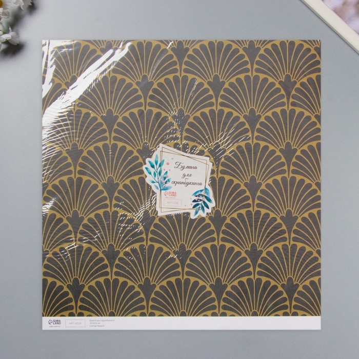 Бумага для скрапбукинга Бумага для скрапбукинга "Веера" плотность 180 гр набор 5 шт 30,5х32 см