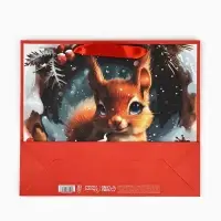 Пакет подарочный новогодний &laquo;С Новым Годом&raquo;, 30&times;9&times;25.5 см
