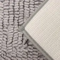 Коврик для дома Доляна &laquo;Букли длинные&raquo;, 40&times;60 см, длина букли 2 см, светло-серый