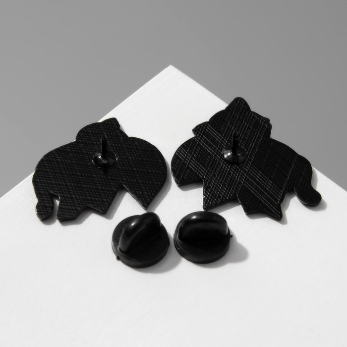 Значки-неразлучники Значки-неразлучники "Котята", цветные в чёрном металле