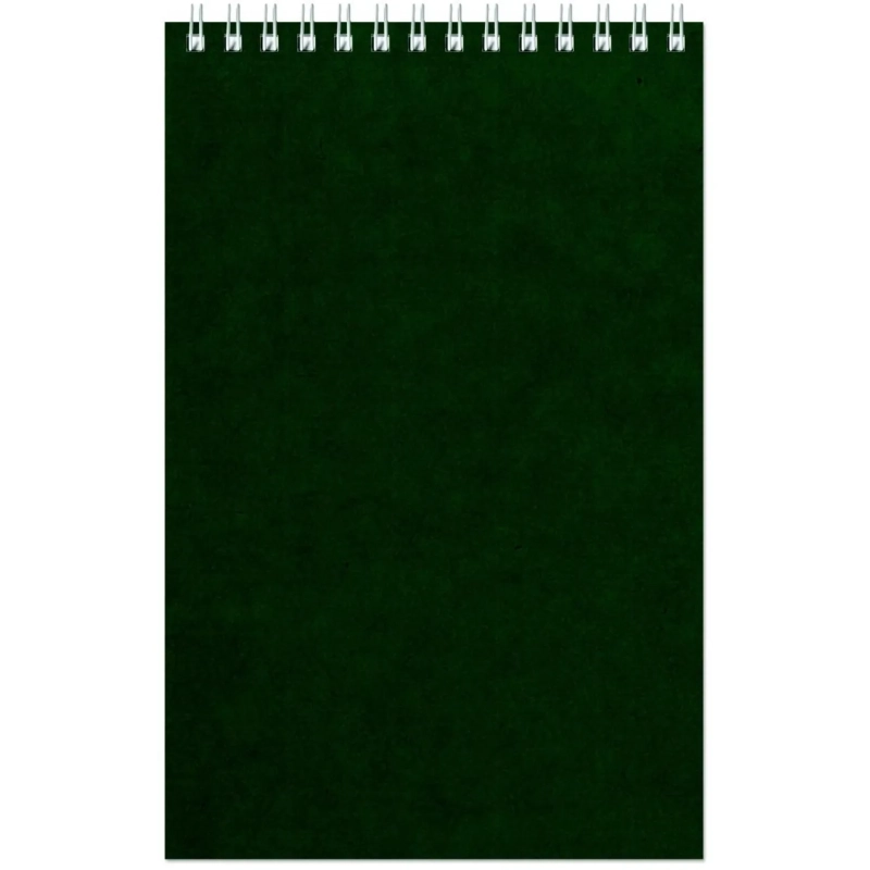 Блокнот на спирали А5 60л. зелен.картон д/лог.клет.32