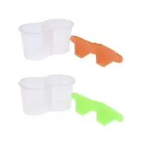 Стакан - непроливайка для рисования двойной Calligrata &laquo;Фонарики&raquo;, 150 мл &times;2, неоновый МИКС