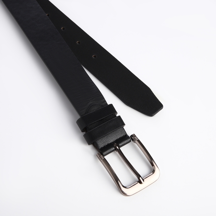Ремень мужской, ширина 3,5 см, винт, пряжка металл, цвет чёрный Ремень мужской, ширина 3,5 см, винт, пряжка металл, цвет чёрный