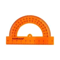 Транспортир 10см 180°, ErichKrause "Neon Solid", пластик, непрозрачный, коробка-дисплей, МИКС