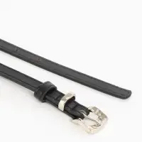 Ремень женский тонкий, 110&times;1.3 см, с пряжкой металл, чёрный