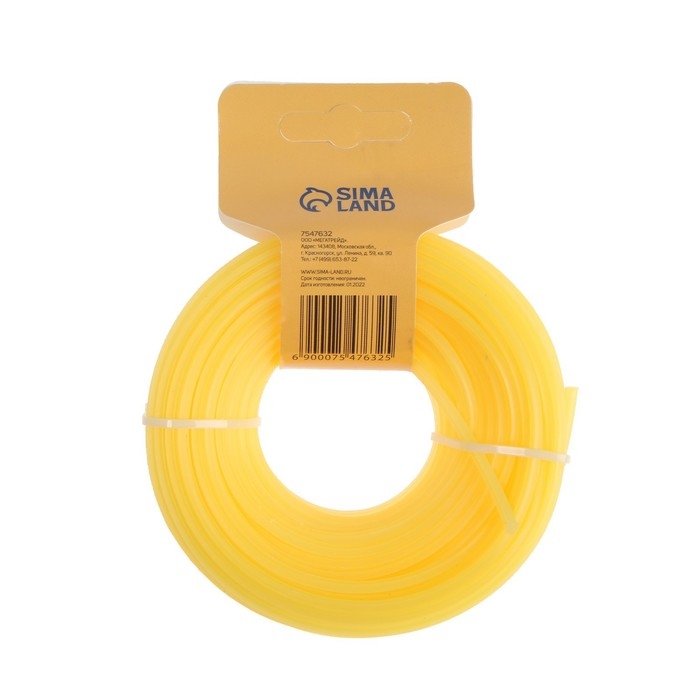 Леска для триммера ТУНДРА, сечение звезда, d=4 мм, 15 м, нейлон Леска для триммера ТУНДРА, сечение звезда, d=4 мм, 15 м, нейлон