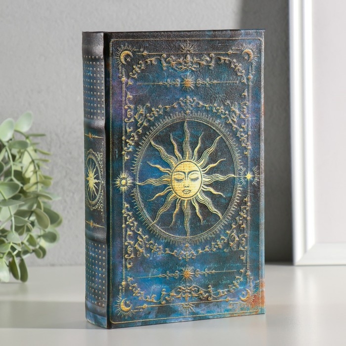 Сейф-книга дерево, кожзам  Сейф-книга дерево, кожзам "Солнце" объёмное тиснение 21х13х5 см