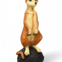 Садовая фигура из полистоуна «Большой сурикат на камне», 60×24×22 см