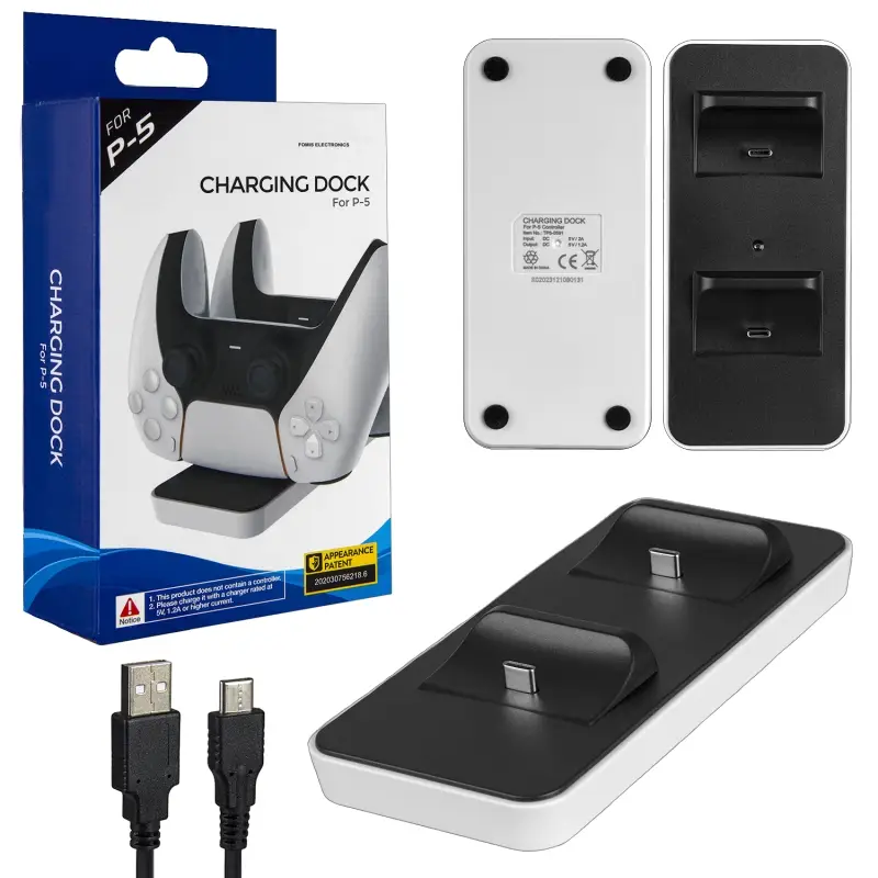Зарядная станция для 2-х геймпадов PS5 TP5-0591 (60шт/кор)