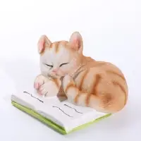 Сувенир полистоун "Спящий котёнок на книге" рыжий 9,5х9х5,7 см
