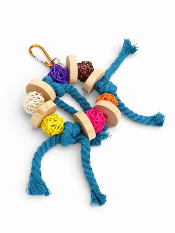 Игрушка для птиц &laquo;Браслет&raquo;, 13.5&times;5 см, с колокольчиками, цвет МИКС