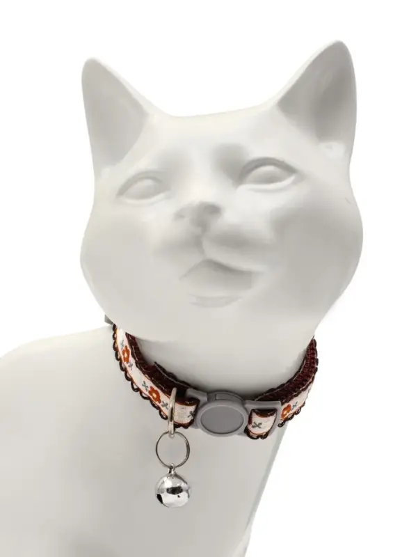 Ошейник для кошек &laquo;По-полюшку&raquo;, 30&times;1 см, с бубенчиком, полиэстер, коричневый