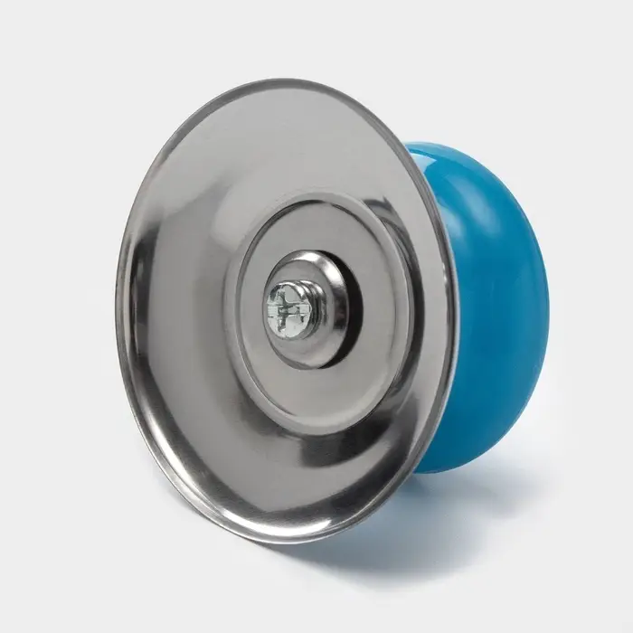 Ручка для крышки на посуду Доляна «Гевни», d=4.5 см, синяя Ручка для крышки на посуду Доляна «Гевни», d=4.5 см, синяя