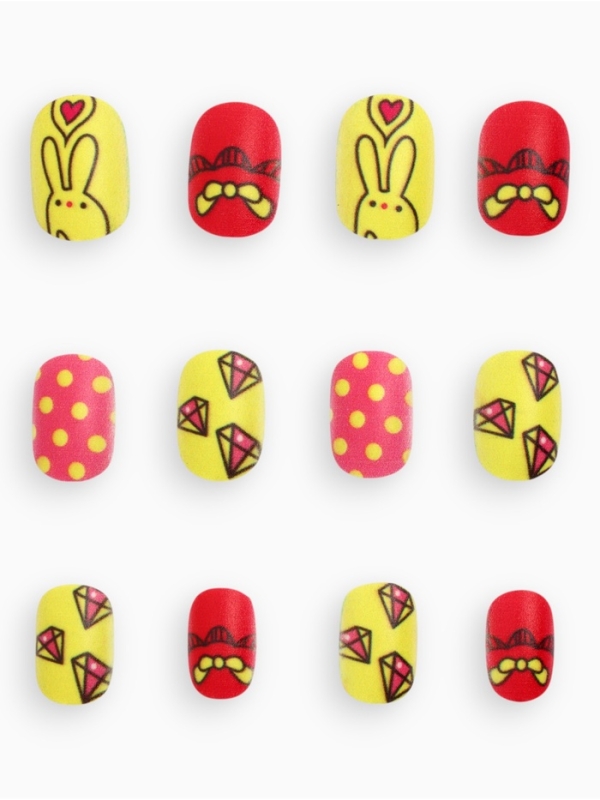 Детские накладные ногти  Детские накладные ногти "Зайчик", 12 шт