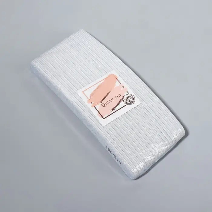 Пилка для ногтей, бумеранг, 180/240 грит, 18 см, фасовка 20 шт, серая