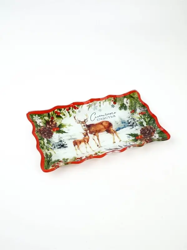 Блюдо новогоднее &laquo;Семейного счастья&raquo;, 24.6&times;14.7 см