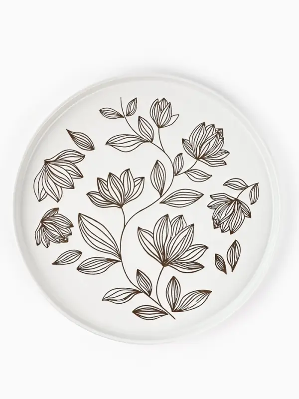 Блюдо керамическое &laquo;Цветочная поляна&raquo;, d=27.3 см, ручная работа