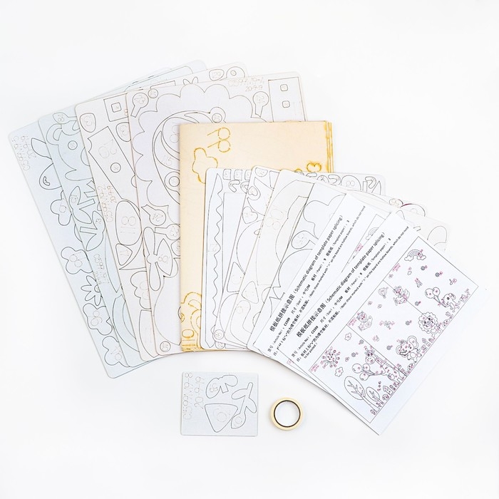 Наклейки интерьерные Наклейки интерьерные "Зверята", детские, декор на стену, панно 200 х 96 см