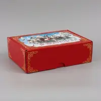 Коробка подарочная, самосборная &laquo;Красная сказка&raquo;,30.7&times;22&times;9.5 см