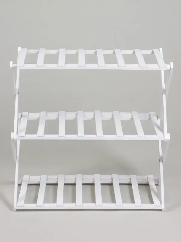 Подставка для цветов Greengo, 3 полки, 50&times;25&times;46 см, напольная, бамбук, белая