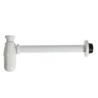Сифон ZEIN engr, для раковины, бутылочный, 1 1/4" &times; 32 мм, цинк, белый