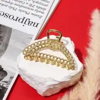 Крабик для волос &laquo;Дороти&raquo;, контур, 7 см, золотистый