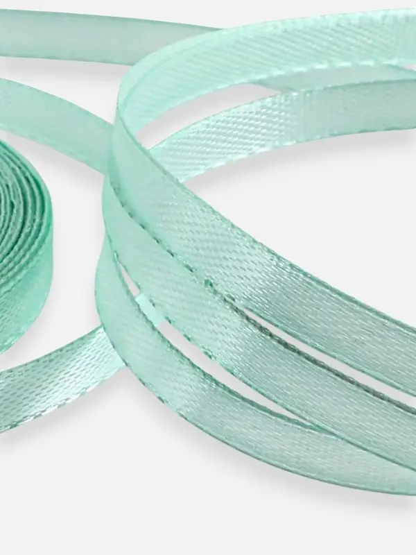 Лента атласная, 6 мм, 23±1 м, нежно-мятная №181 Лента атласная, 6 мм, 23±1 м, нежно-мятная №181